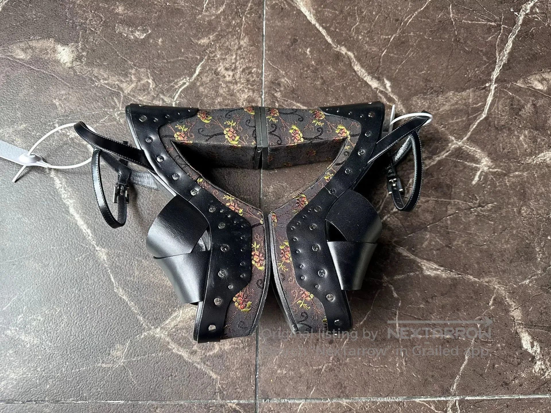 Prada Prada Runway Women's Chunky Heel Floral Shoes. Size US 6 / IT 36 - 3 Thumbnail