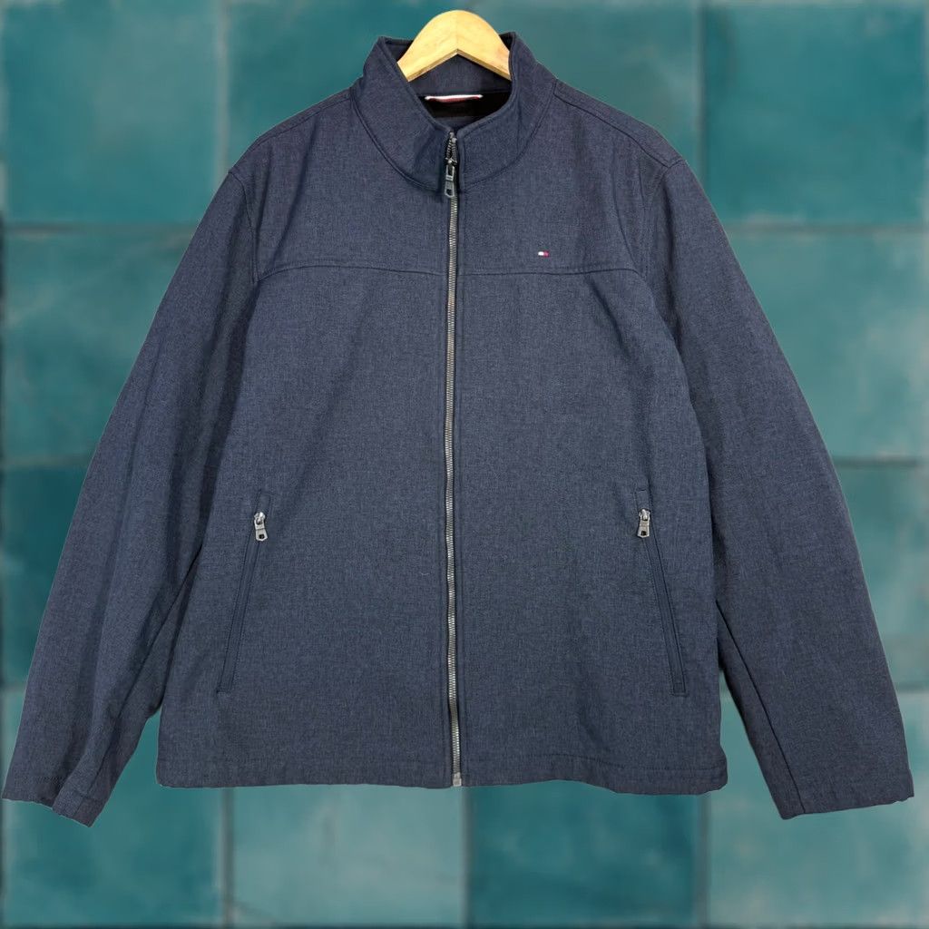 Tommy Hilfiger Tommy Hilfiger Men's Jacket Full Zip Soft Shell Heather Navy XL Size US XL / EU 56 / 4 - 1 Thumbnail