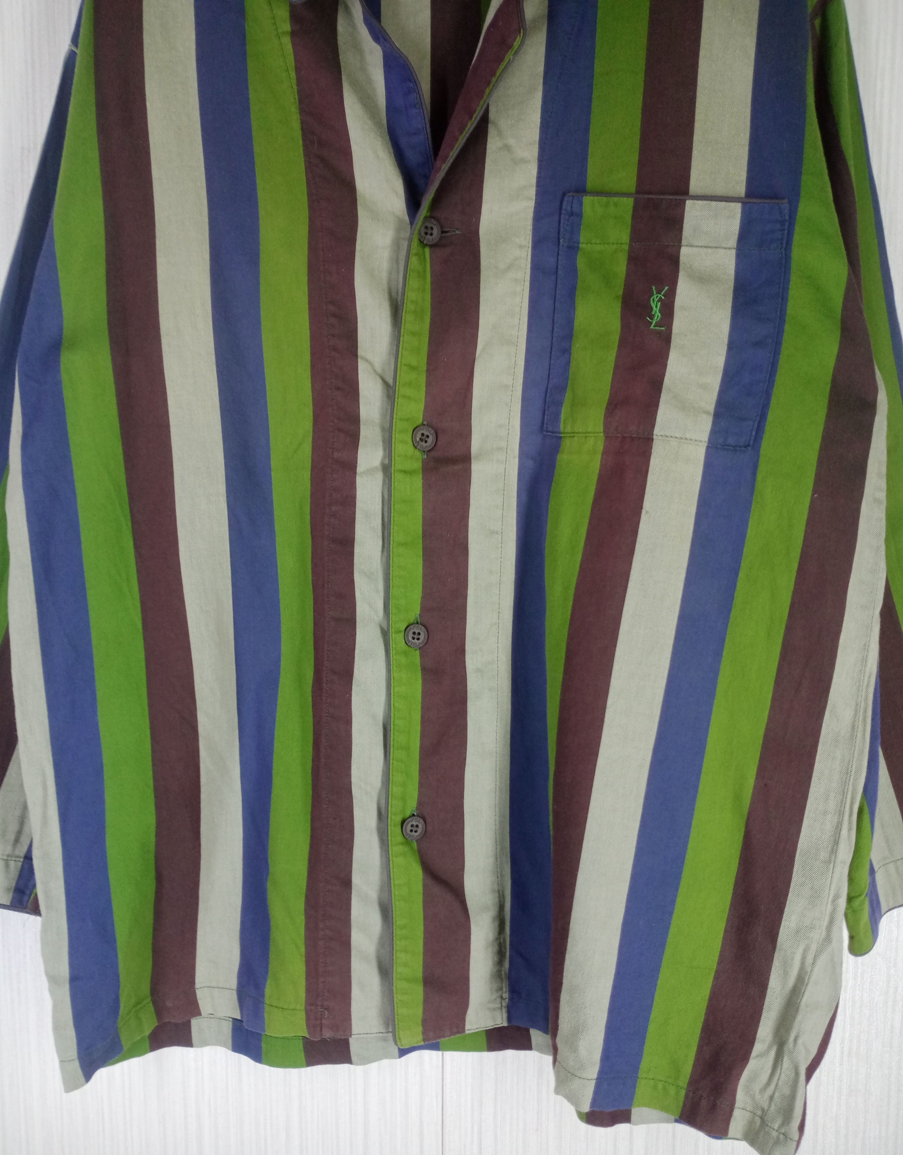 Yves Saint Laurent Rare Vintage Yves Saint Laurent YSL Stripe Pajamas Size US S / EU 44-46 / 1 - 4 Thumbnail
