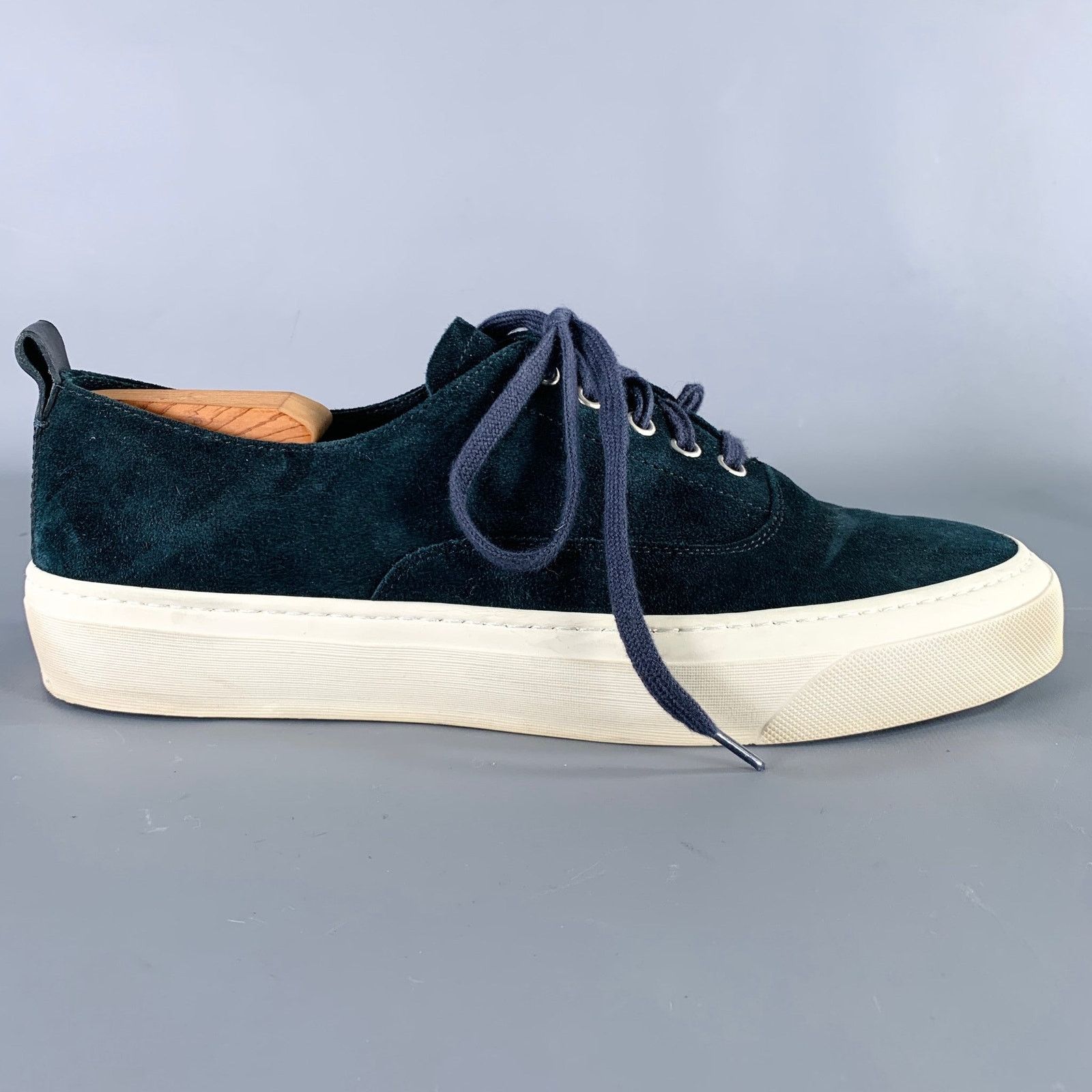 Other OFFICINA SLOWEAR Size 9 Navy Cream Suede Sneakers Size US 9 / EU 42 - 2 Thumbnail