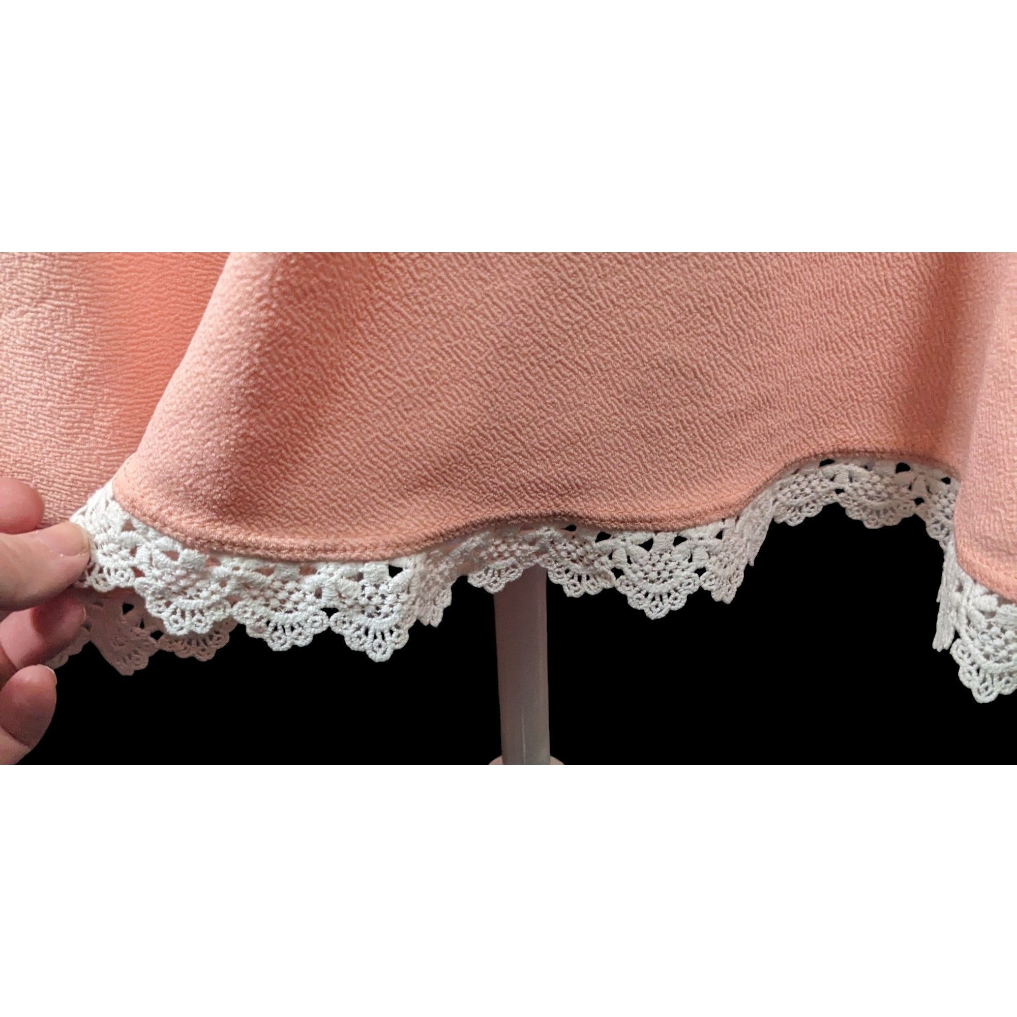 Other Midnight Hour Pink Sakura Lace Edge Suspender Skirt Size Sma Size 28" / US 6 / IT 42 - 5 Thumbnail