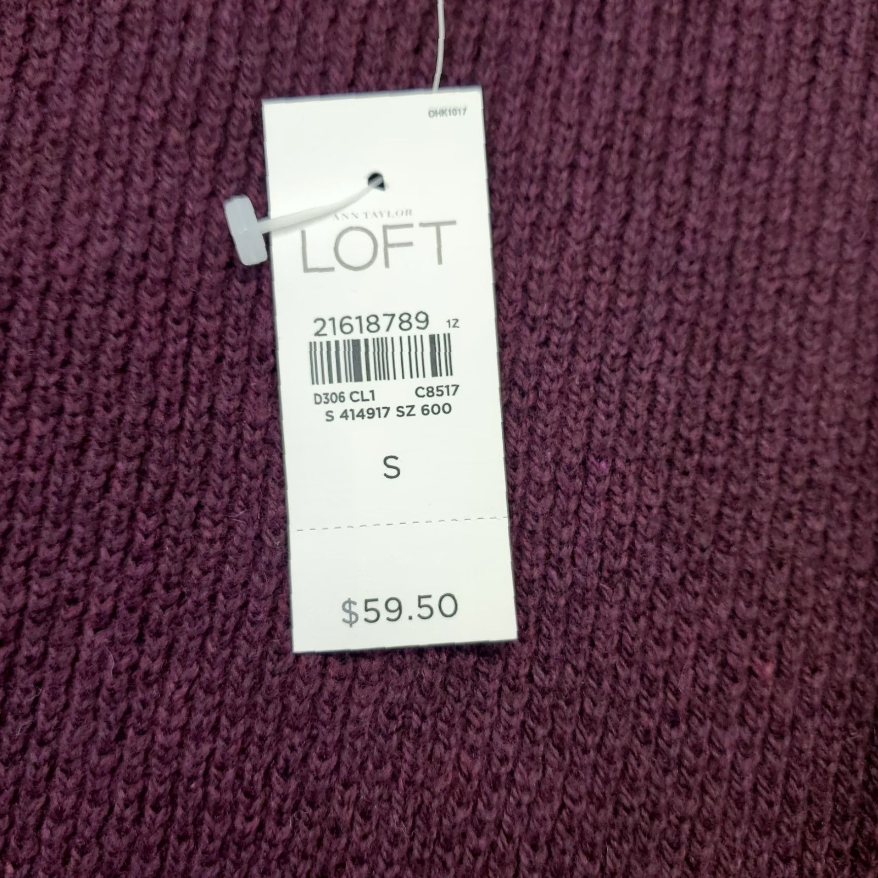 Loft LOFT Womens Size S Burgundy Throw Over Cardigan Open Front Shawl Knit Wool Blend Size S / US 4 / IT 40 - 8 Thumbnail