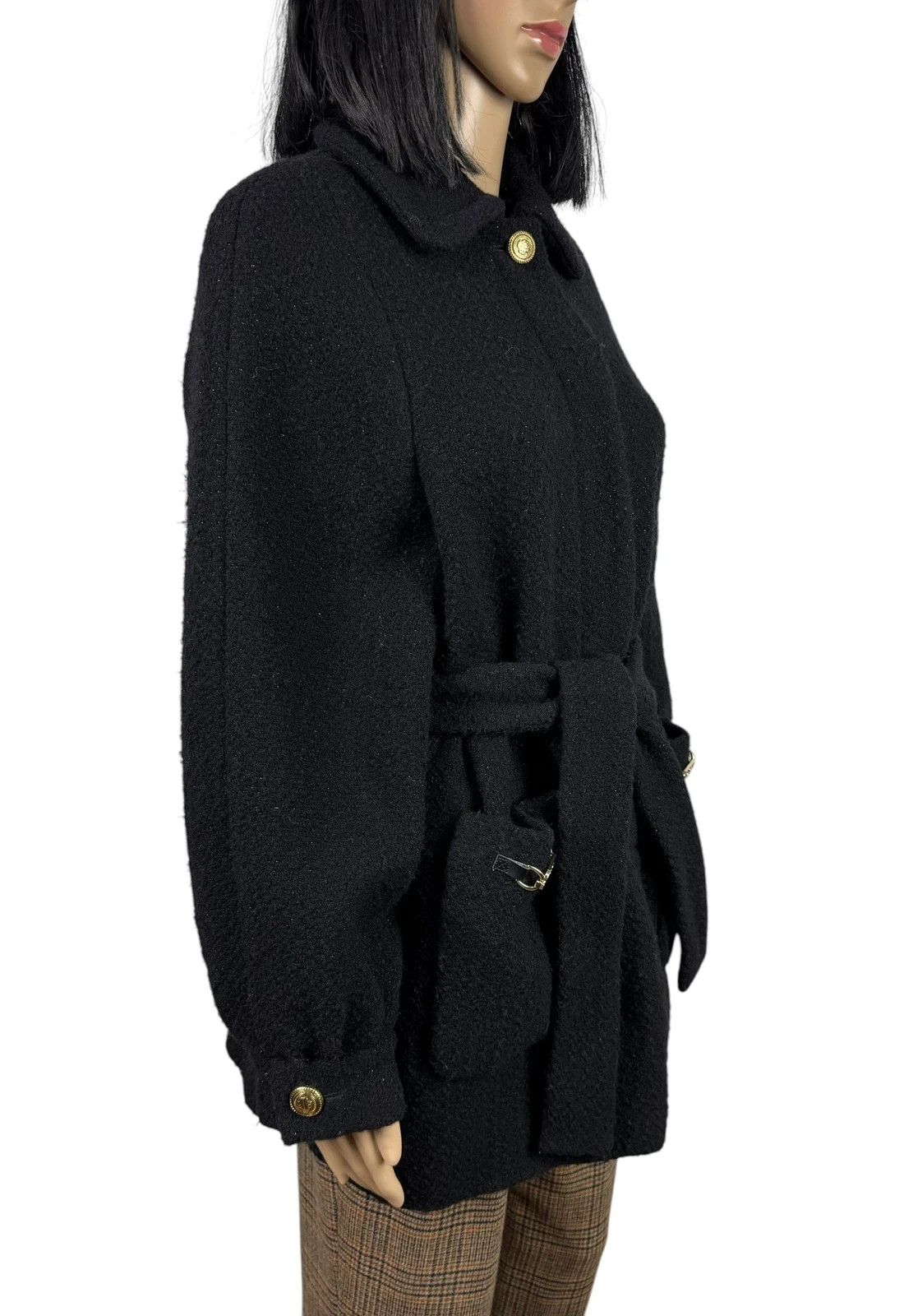 Maje Maje Wool Tweed Coat Belted size 34 Size XS / US 0-2 / IT 36-38 - 3 Thumbnail
