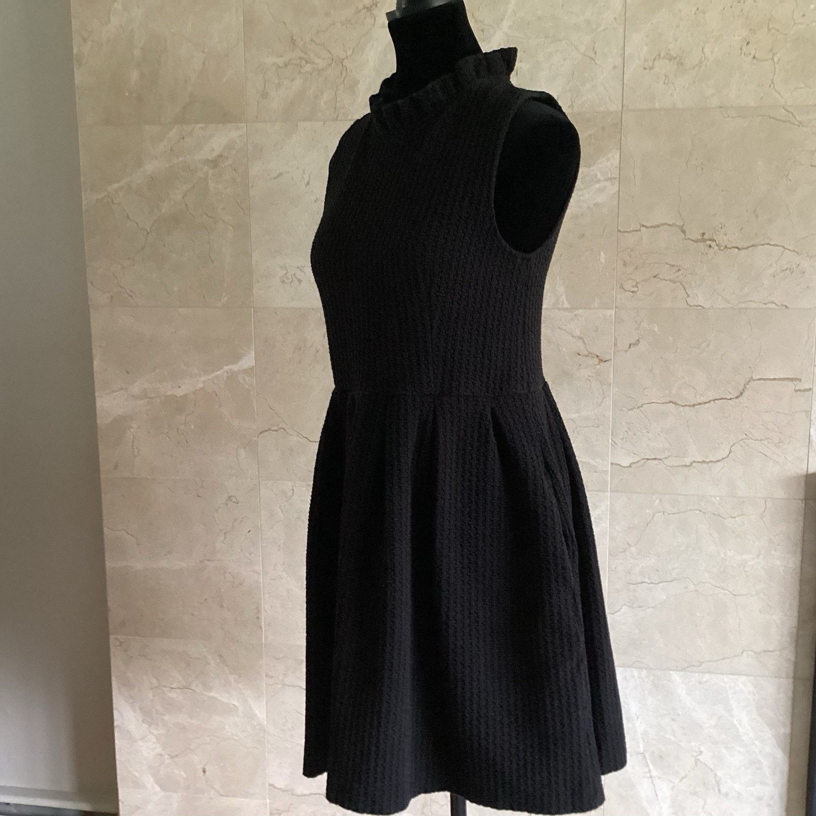 Ganni GANNI Pinnacle Mini Dress Medium Black Sleeveless Twee Size M / US 6-8 / IT 42-44 - 1 Thumbnail