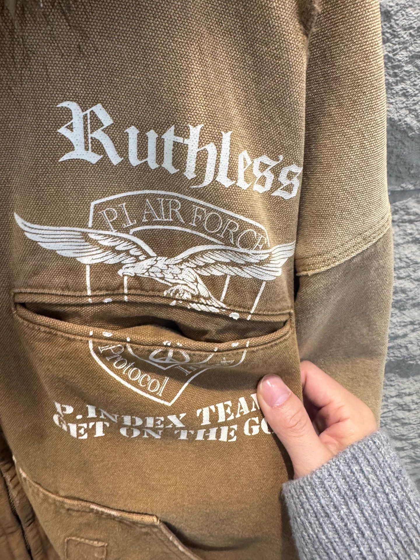 Other PROTOCOL INDEX FW25 Double Pocket Frayed Zip Hooded Jacket Size XS / US 0-2 / IT 36-38 - 3 Thumbnail