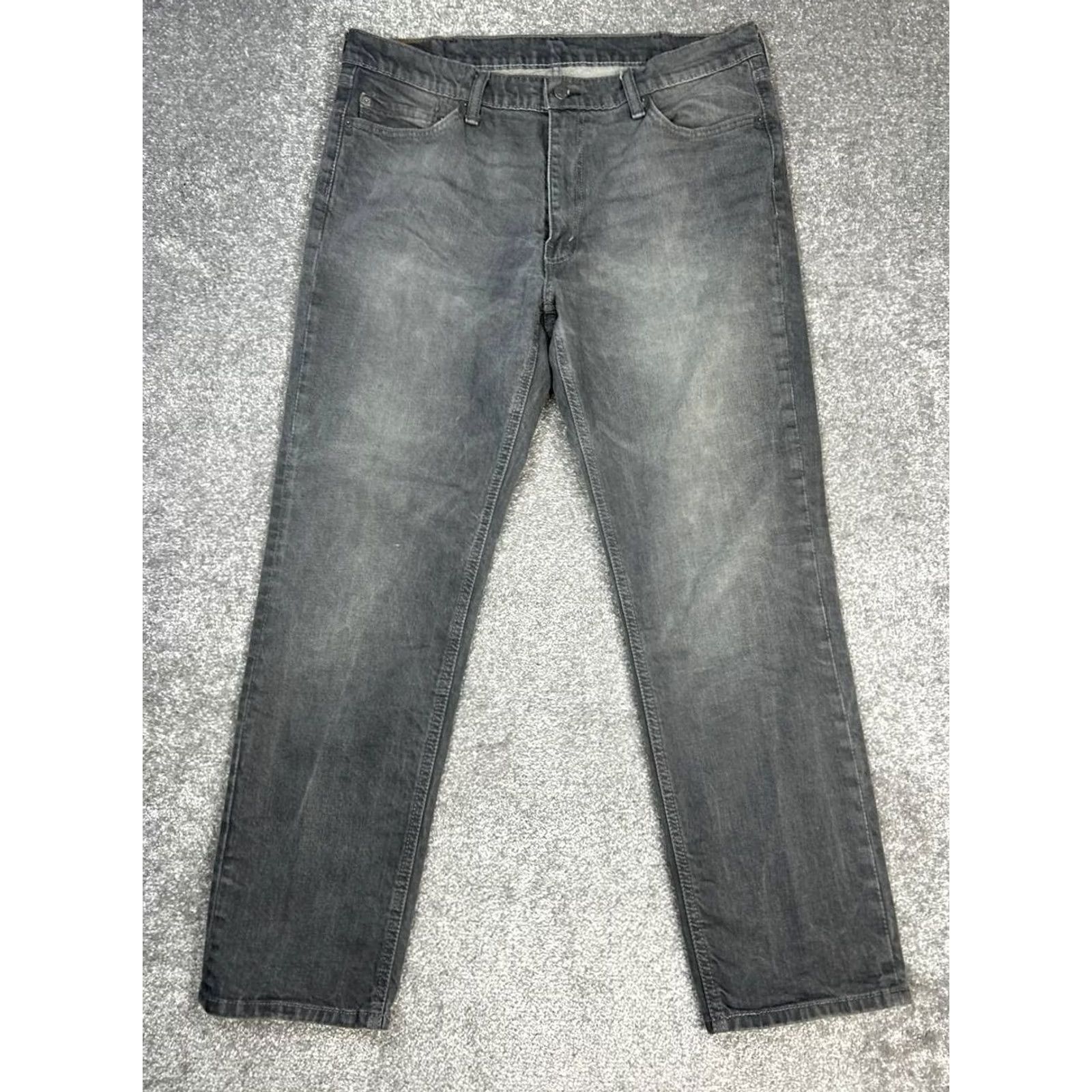 Levi's Levis 541 Athletic Tapered Jeans Mens 38 Gray Cotton Stretch Mid Rise 37x29 Denim Slim City Preppy Size US 38 / EU 54 - 2 Thumbnail