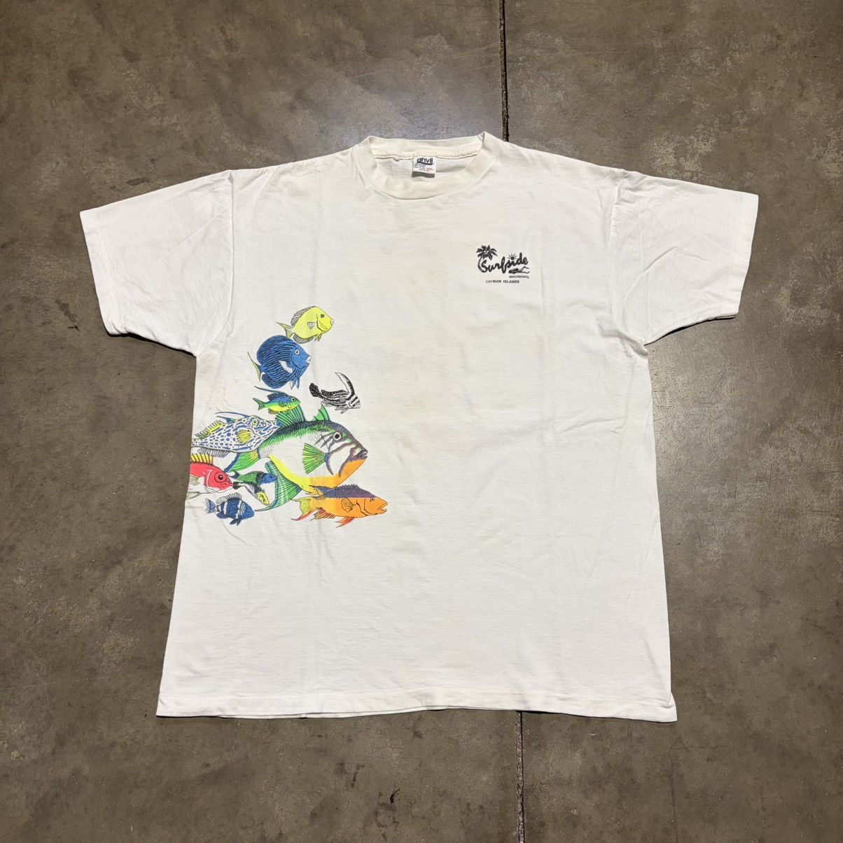 Vintage Vintage Cayman Islands Tropical Fish T shirt Reef 90s USA Size US XXL / EU 58 / 5 - 1 Thumbnail