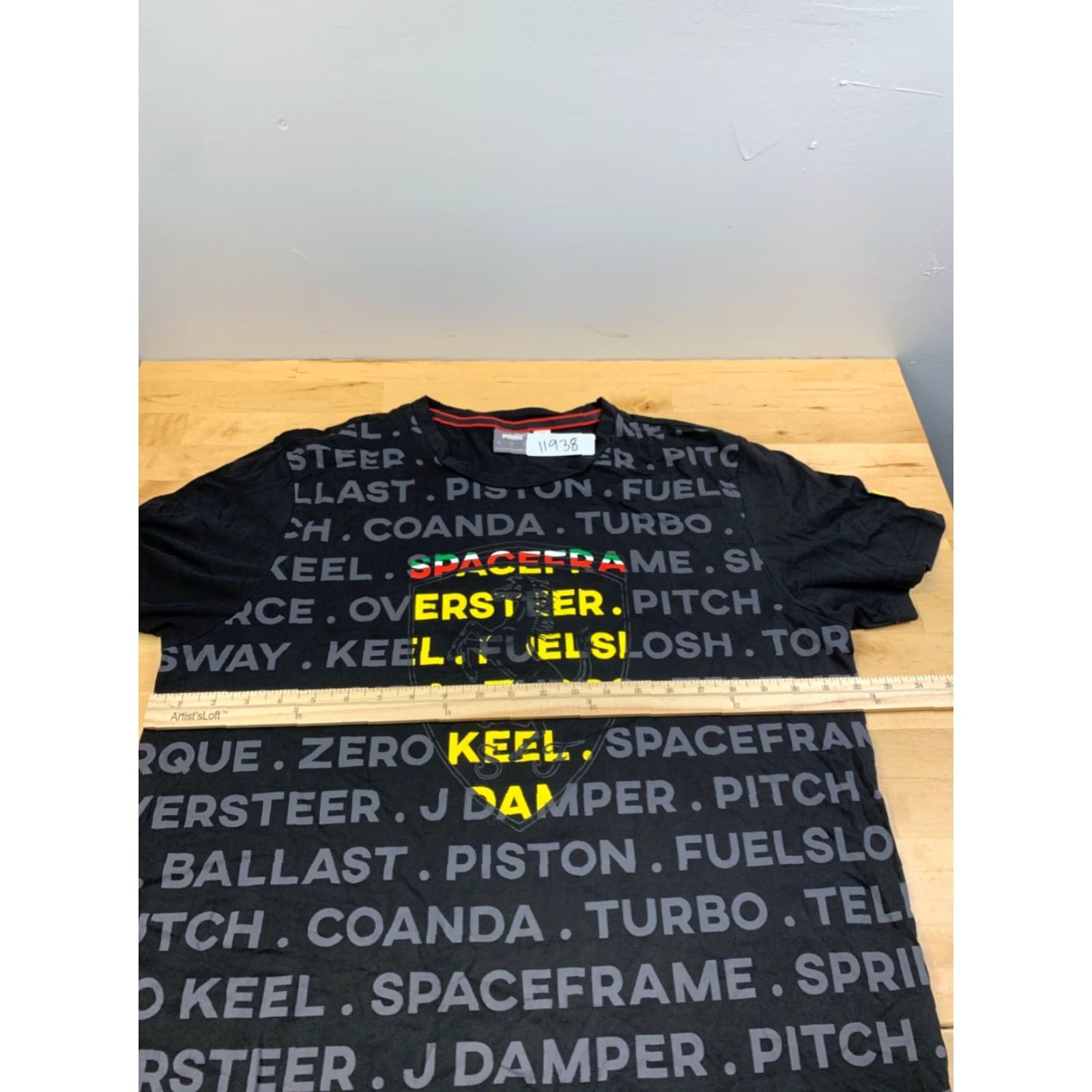 Puma Puma Ferrari Shirt Mens L Black Logo Short Sleeve Crew Neck Knit Cotton T-Shirt Cars Sports Vintage: No Size US L / EU 52-54 / 3 - 3 Thumbnail