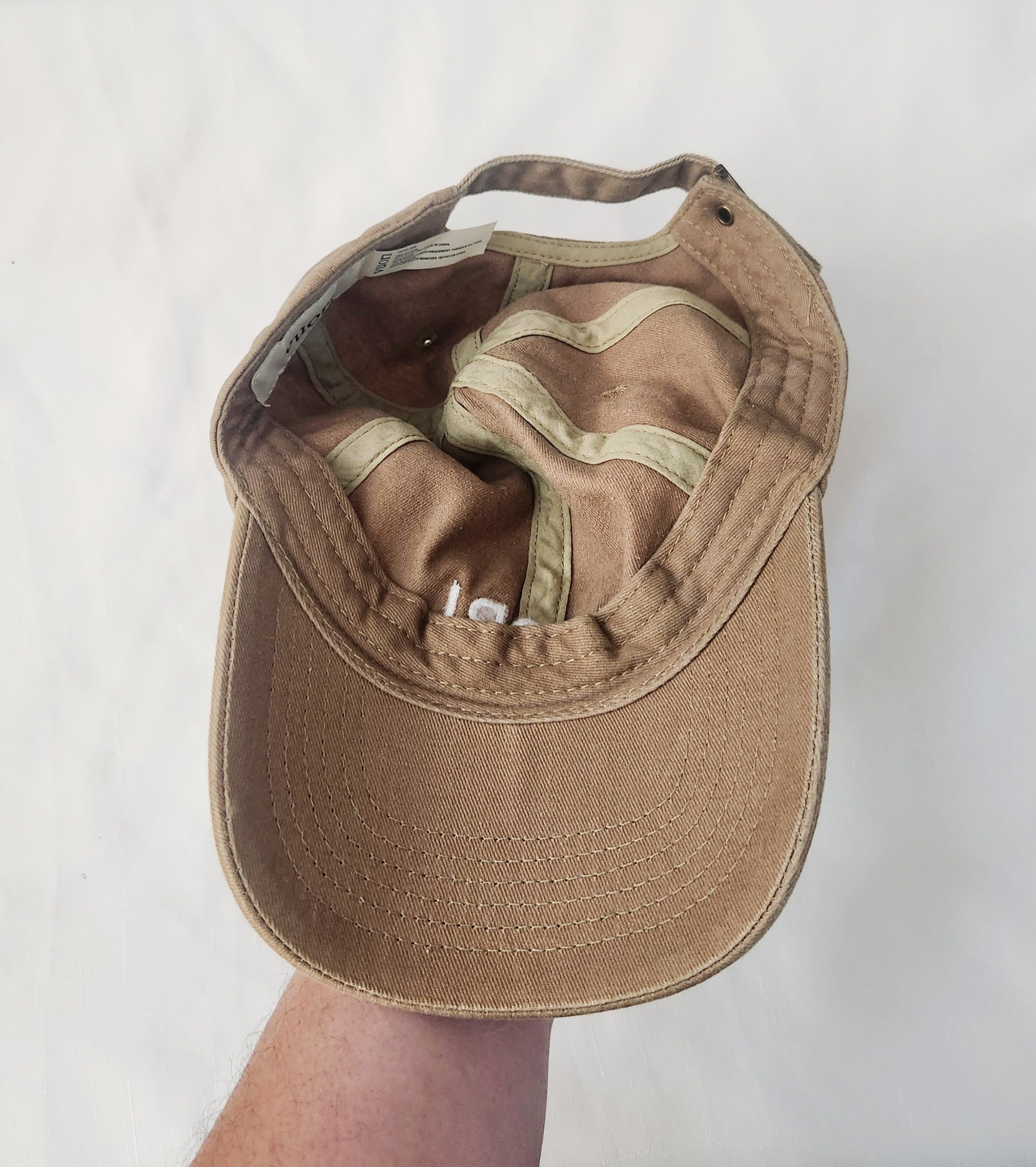 Vuori Vuori Hat Spell Out Cap Khaki Embroidered Dad hat Strapback Size ONE SIZE - 8 Thumbnail