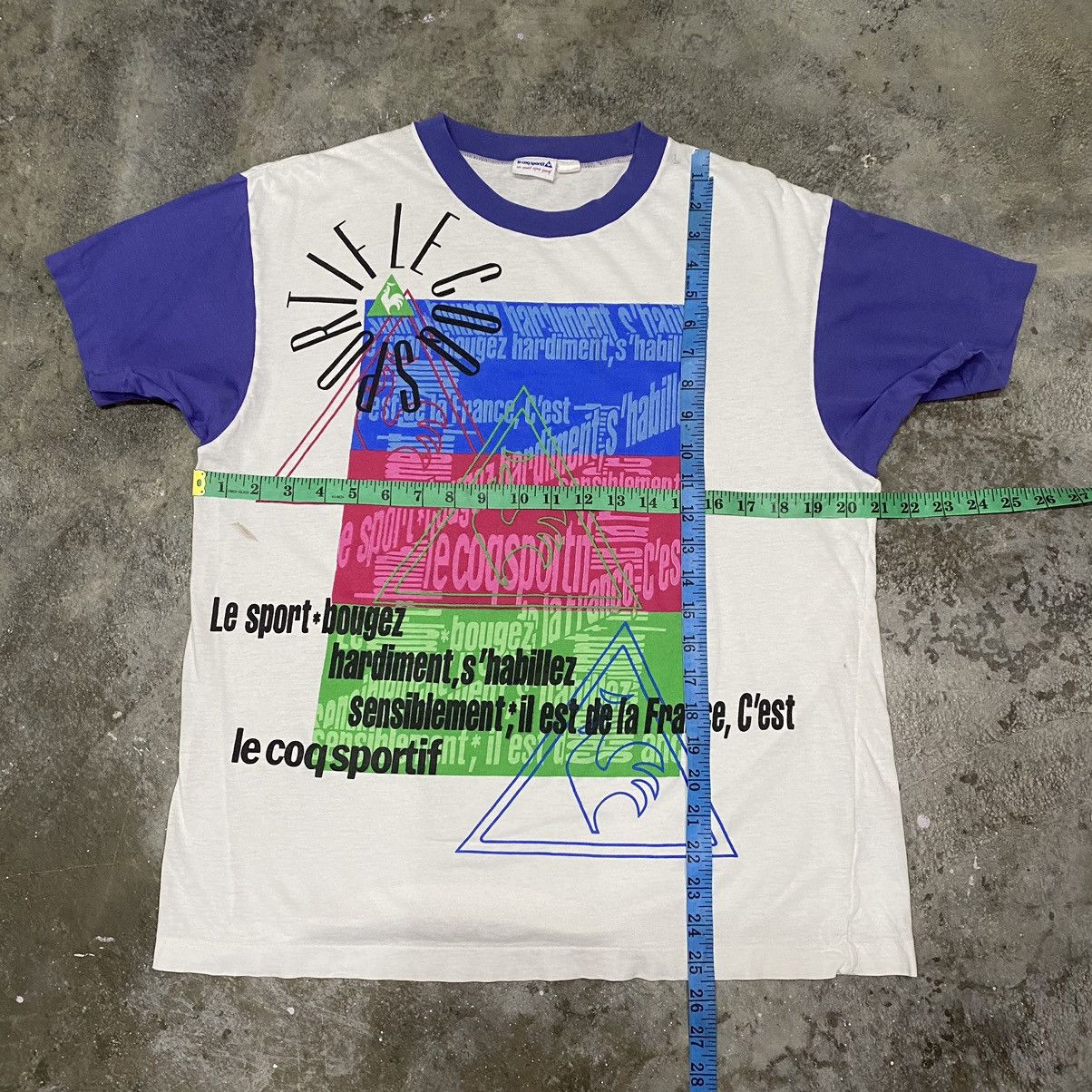 Le Coq Sportif × Vintage Vintage 90’s Le coq Sportif Sportswear T Shirt Size US M / EU 48-50 / 2 - 12 Thumbnail