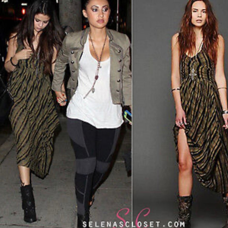 Free People New Romantics Waikiki Wrap Dress ASO Selena Gome