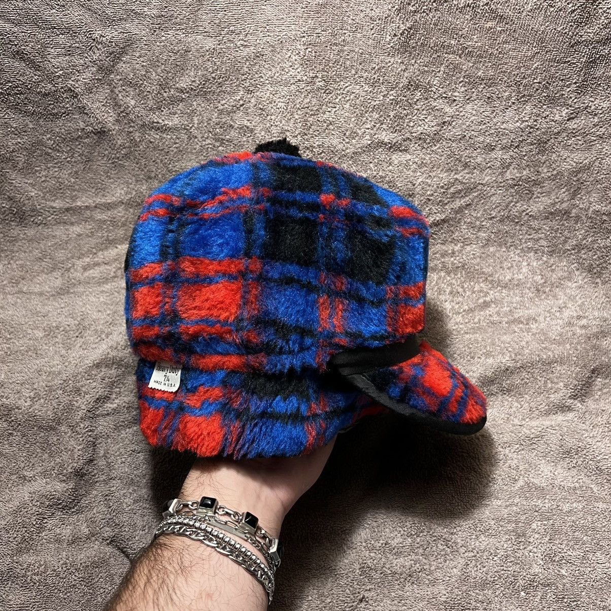 Vintage Vintage 70s Plaid Faux Fur Trapper Hat Lined Quilted USA Size ONE SIZE - 5 Thumbnail