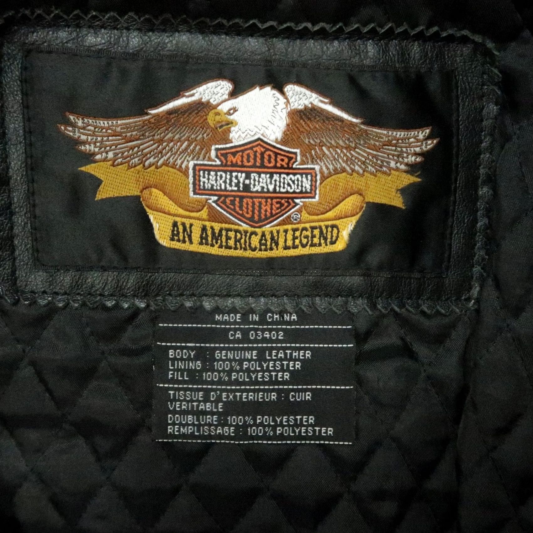 Harley Davidson Harley-Davidson Jacket Mens Medium Black Leather Bar Shield Quilt Lined Biker Shirt Jacket Mens Size US M / EU 48-50 / 2 - 5 Thumbnail