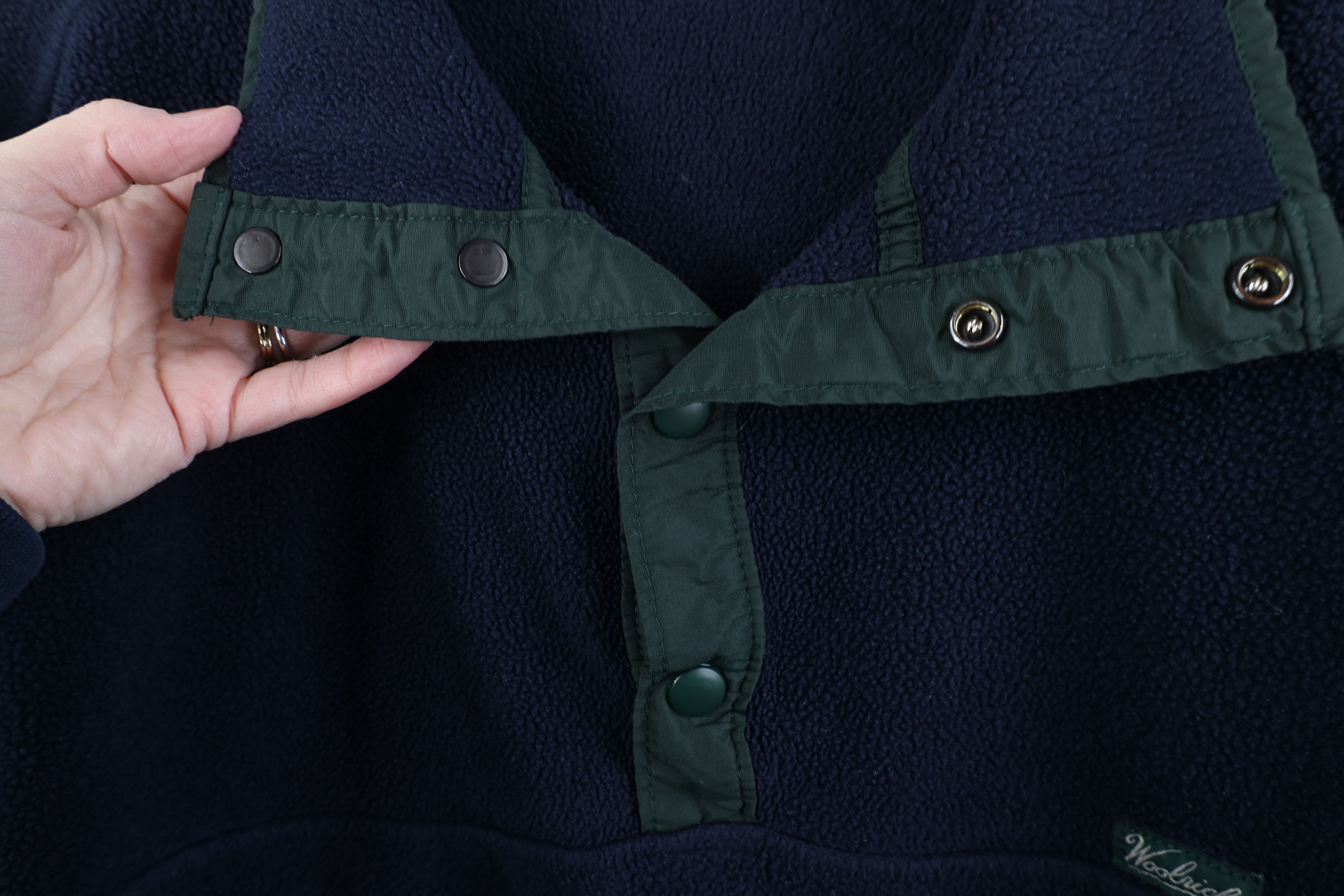 Woolrich Woolen Mills Vintage 90s Woolrich Button Fleece Pullover Sweater Blue USA Size US L / EU 52-54 / 3 - 5 Thumbnail