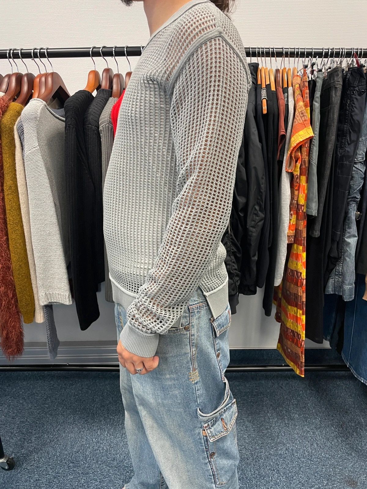 Dolce & Gabbana Dolce & Gabbana 00’s Grey Mesh Knit Sweater Size US M / EU 48-50 / 2 - 2 Thumbnail