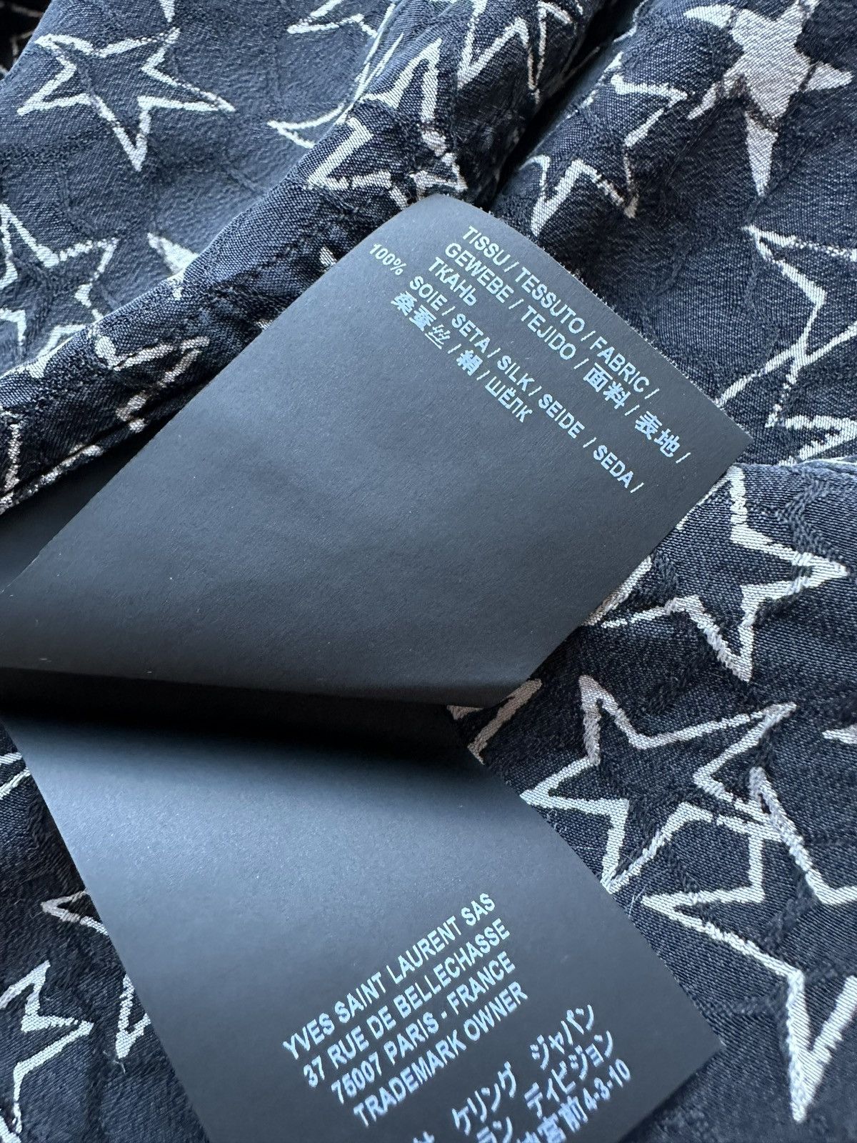 Saint Laurent Paris SS20 Saint Laurent star silk camp shirt Hawaiian 42 short Size US L / EU 52-54 / 3 - 22 Thumbnail