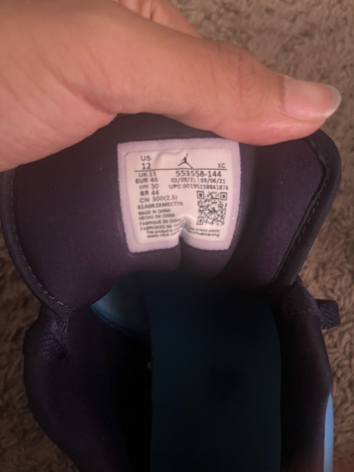 Jordan Brand × Nike Jordan 1 Low “Unc” Size US 12 / EU 45 - 6 Thumbnail