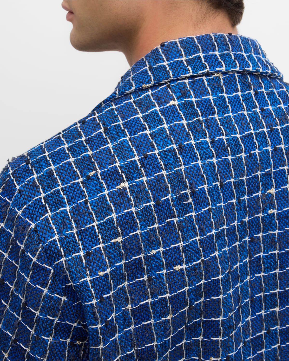 Amiri o1s1wg110625 Boucle Camp Shirt in Blue/White Size US M / EU 48-50 / 2 - 6 Thumbnail