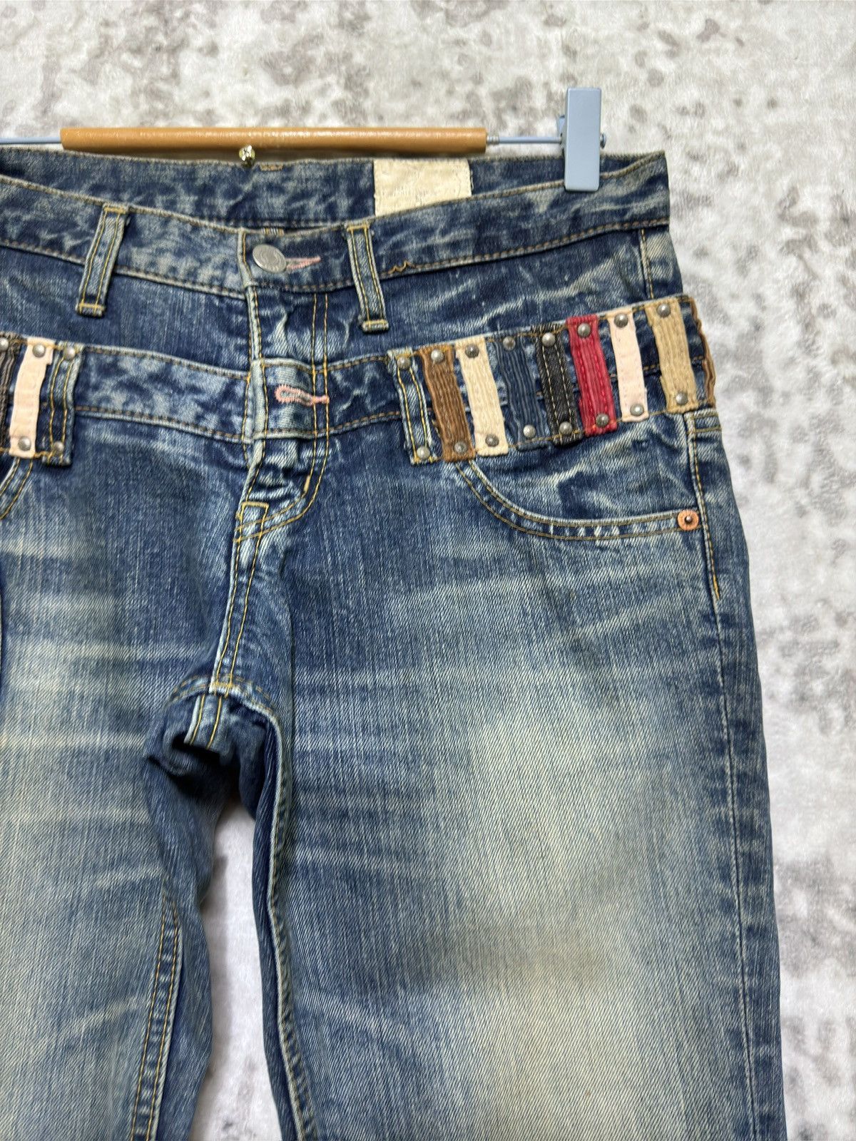 Japanese Brand Y2K Antgauge Double Waist Distressed Unisex Denim Jeans Size US 30 / EU 46 - 5 Thumbnail
