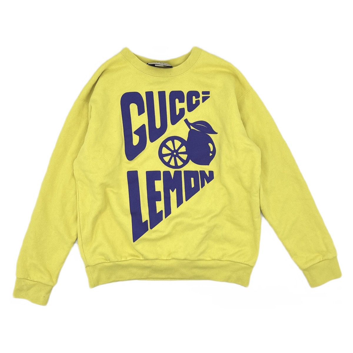 Gucci Gucci Lemon Logo Sweatshirt - Lime Yellow Size US XS / EU 42 / 0 - 1 Thumbnail