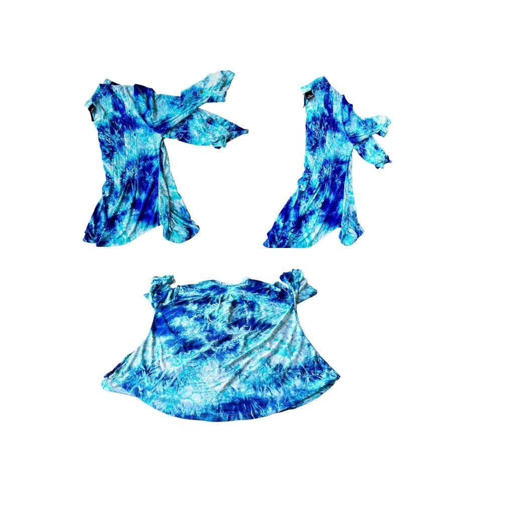 Other New Directions Tunic Top Petite Medium Blue Tie Dye Roll Size M / US 6-8 / IT 42-44 - 11 Thumbnail