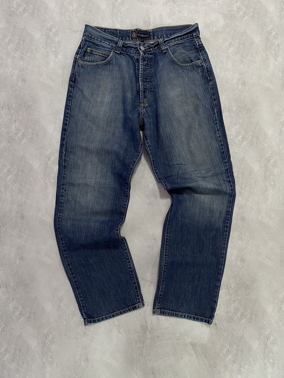 Japanese Brand Vintage JEANS HENRRY LLOYD Distressed flared japan style 32 Size US 32 / EU 48 - 1 Thumbnail