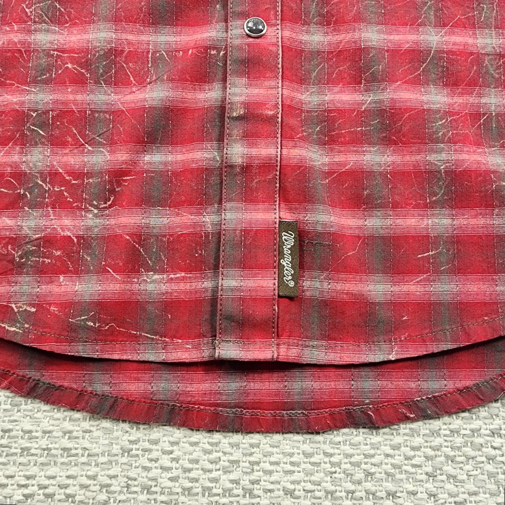 Wrangler VINTAGE Wrangler Retro Shirt Mens Large Red Plaid Western MVR154M Pearl Snap Long Sleeve Size US L / EU 52-54 / 3 - 6 Thumbnail