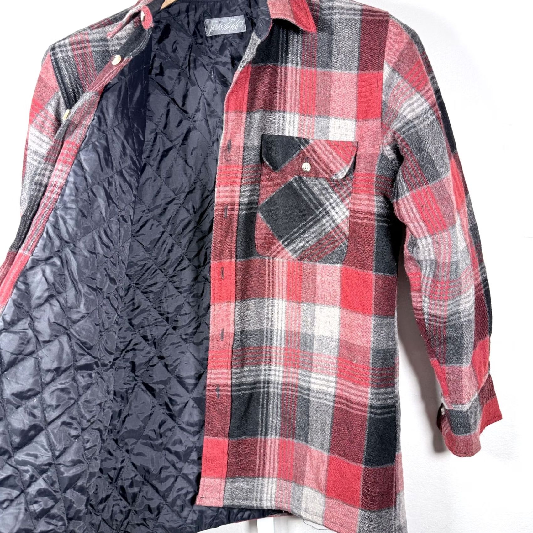 Lord & Taylor Vintage Lord & Taylor Quilted Lined Flannel Jacket Red Black Plaid Men's Medium Size US M / EU 48-50 / 2 - 3 Thumbnail