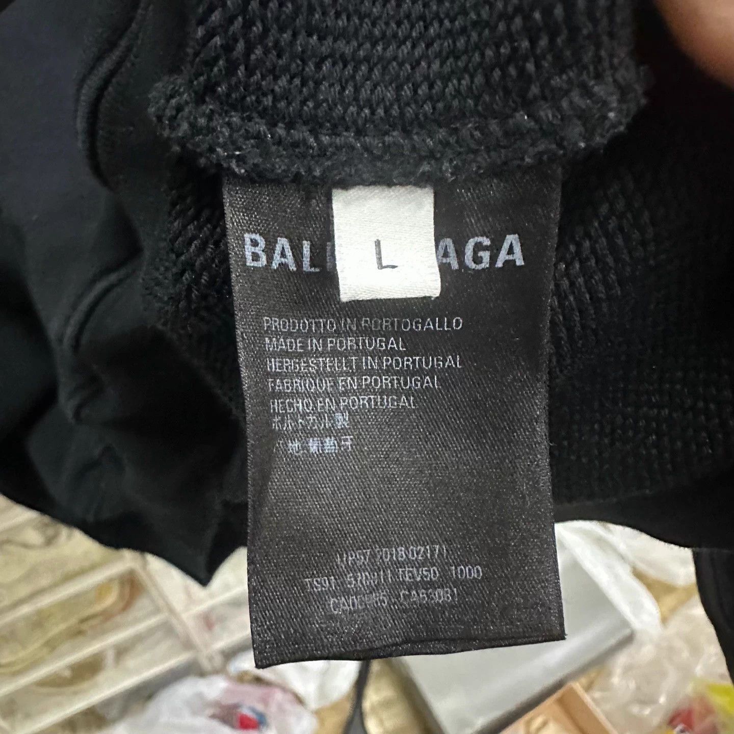 Balenciaga Size L/Balenciaga Logo Embroidered Ear Hooded Sweatshirt, Size US L / EU 52-54 / 3 - 8 Thumbnail