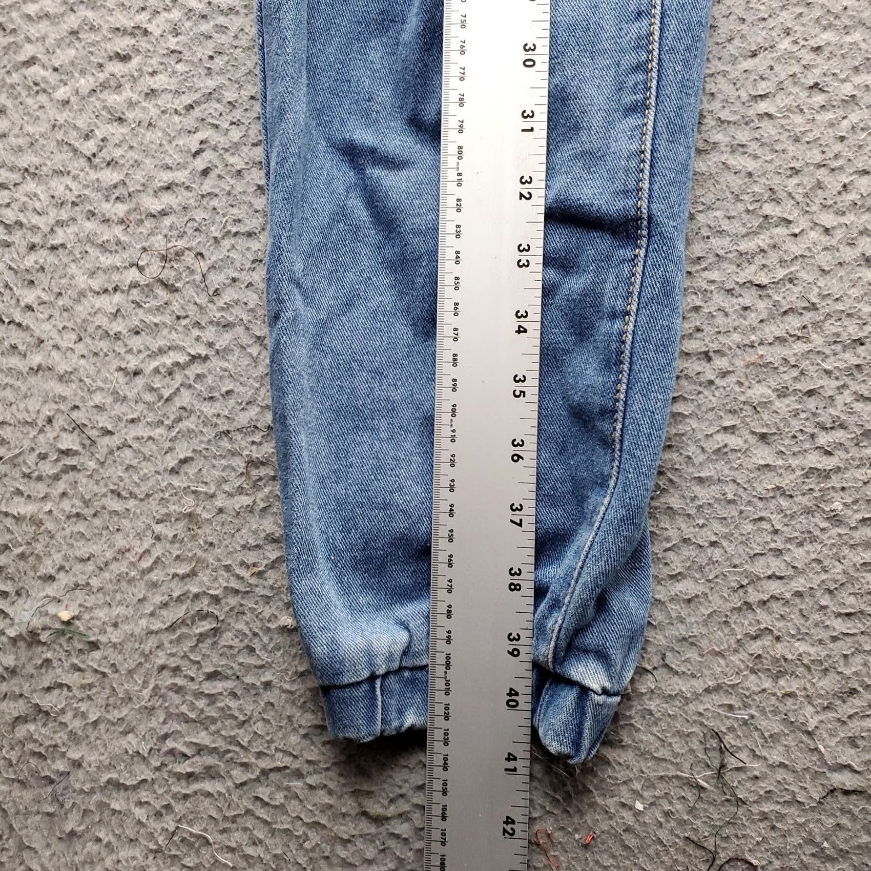 Vintage American Bazi Womens Jeans Blue Distressed High Rise Tapered Leg Boyfriend Size L Size 36" / US 14 / IT 50 - 3 Thumbnail