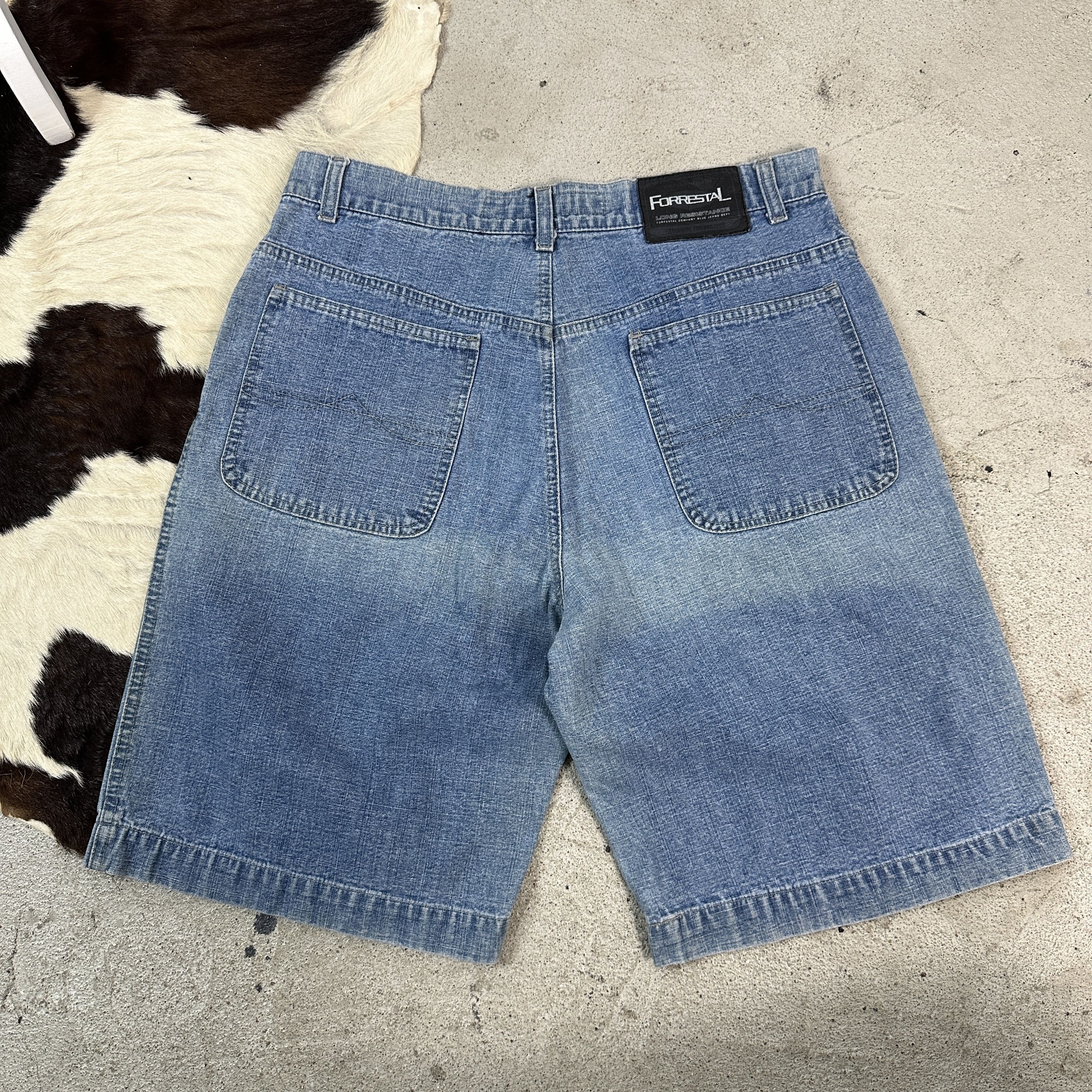 Vintage Vintage Denim Streetwear Avant GardeJeans Jorts Y2K Size US 33 - 3 Thumbnail