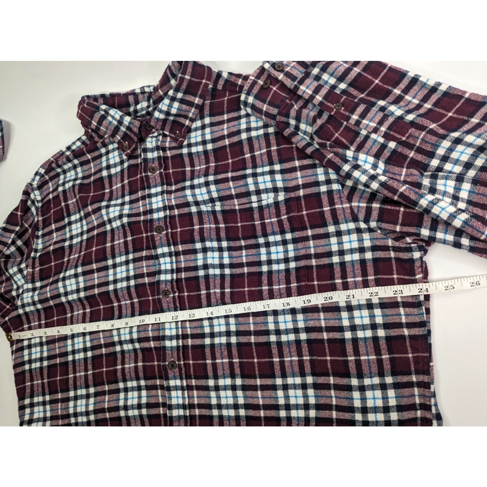 Croft & Barrow Croft & Barrow Men’s Shirt Burgundy Plaid Flannel Cotton Long Sleeve Button-Up Size L Size US L / EU 52-54 / 3 - 5 Thumbnail