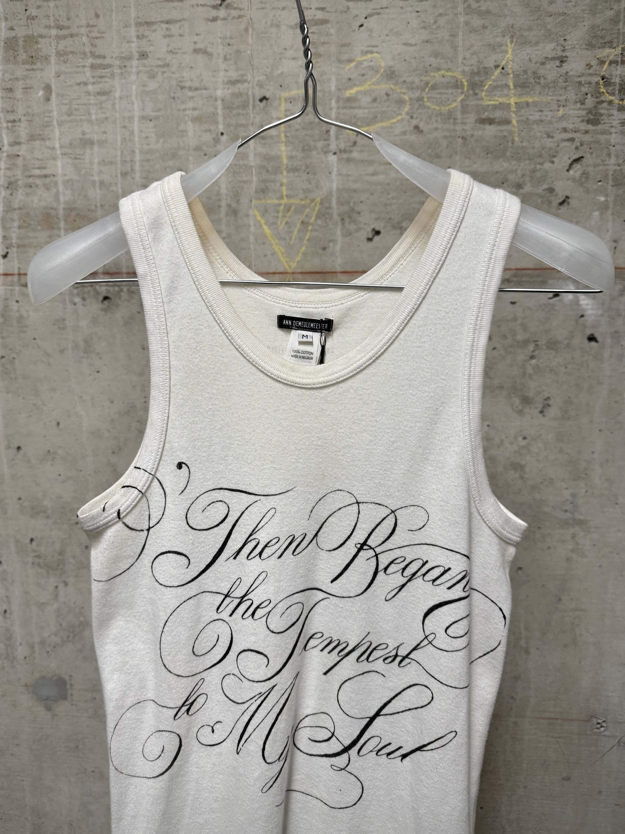 Ann Demeulemeester Ann Demeulemeester SS20 White 'Tempest' Print Tank Top Size M / US 6-8 / IT 42-44 - 2 Thumbnail