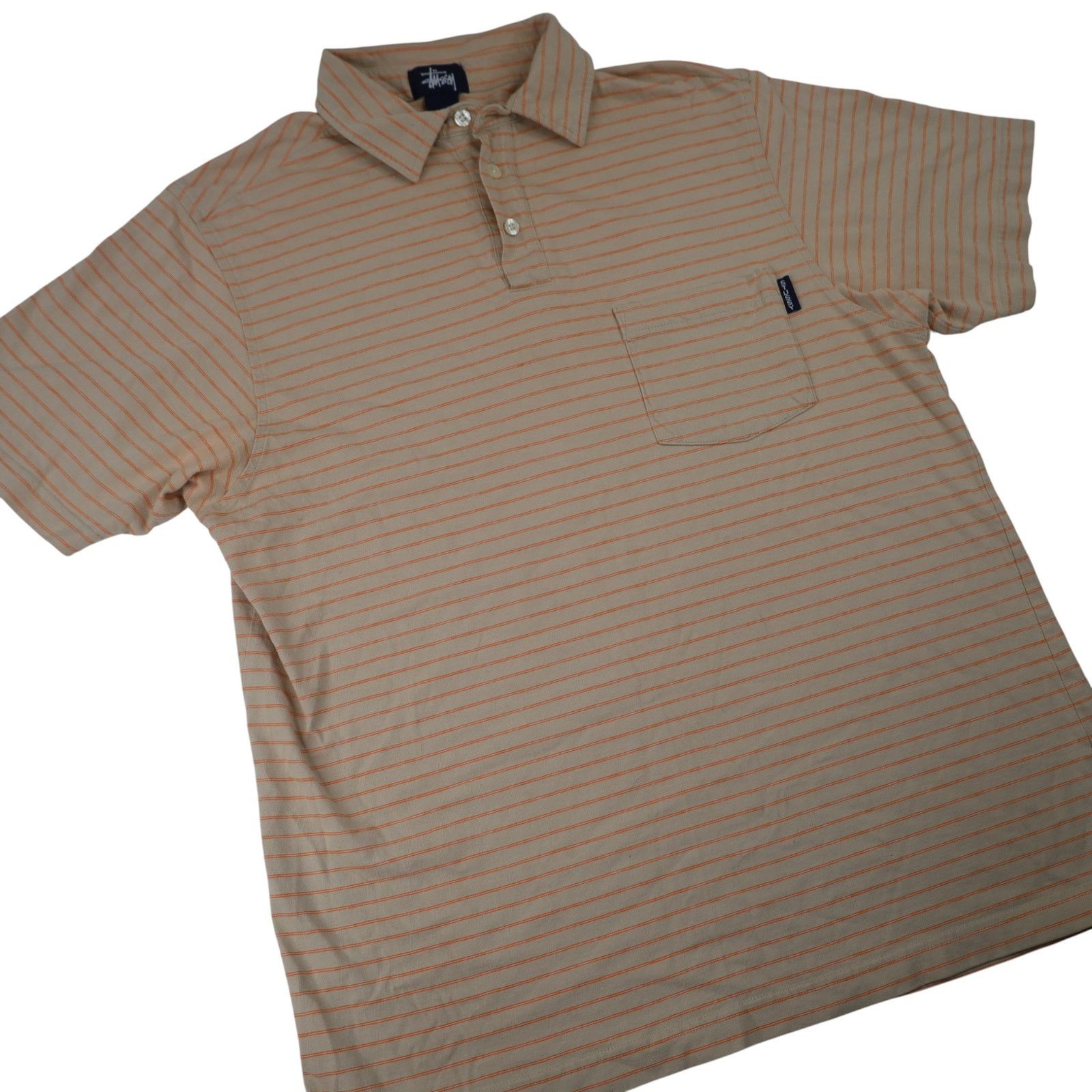Stussy × Vintage Vintage Stussy Striped Polo Shirt Size US M / EU 48-50 / 2 - 3 Thumbnail