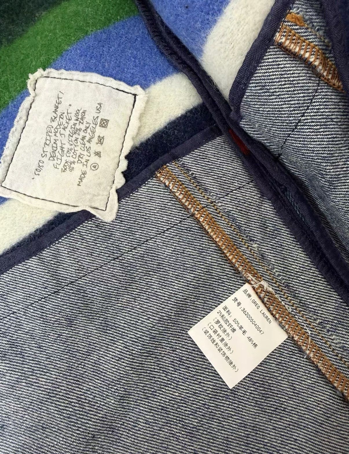 Greg Lauren Greg Lauren Wool Patchwork Jacket J34 Size US S / EU 44-46 / 1 - 5 Thumbnail