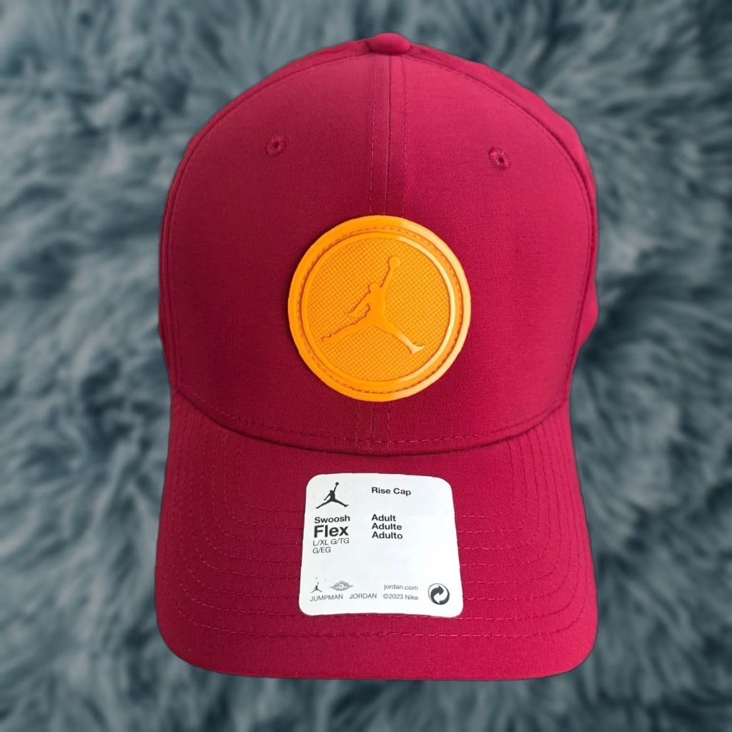 Jordan Brand Jordan Rise Structured Jumpman Active Cap Hat Adult Unisex L/XL Red FD5187-619 Lightweight Breathable Size ONE SIZE - 1 Thumbnail