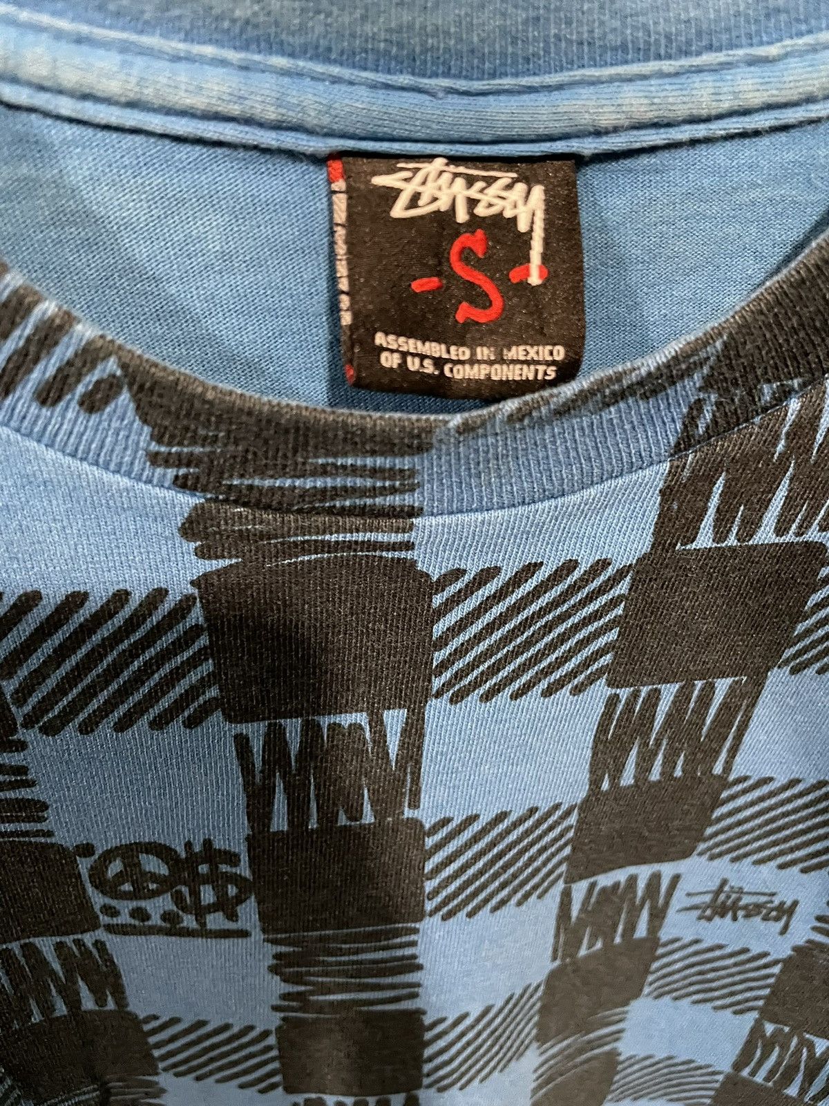 Stussy × Vintage 00‘s STUSSY Checkerboard Print Peace and Prosperity Size US XXS / EU 40 - 3 Thumbnail