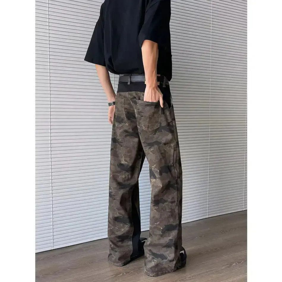 Japanese Brand Retro casual patchwork camouflage jeans Size US 32 / EU 48 - 3 Thumbnail