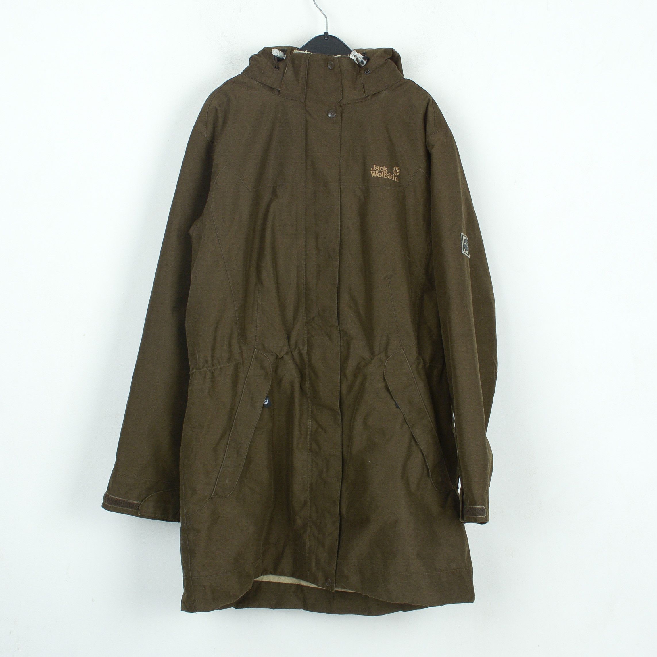 Jack Wolfskin XL Parka Jacket Coat Overcoat Hooded Padded Brown Zip Up Top Size XL / US 12-14 / IT 48-50 - 1 Thumbnail