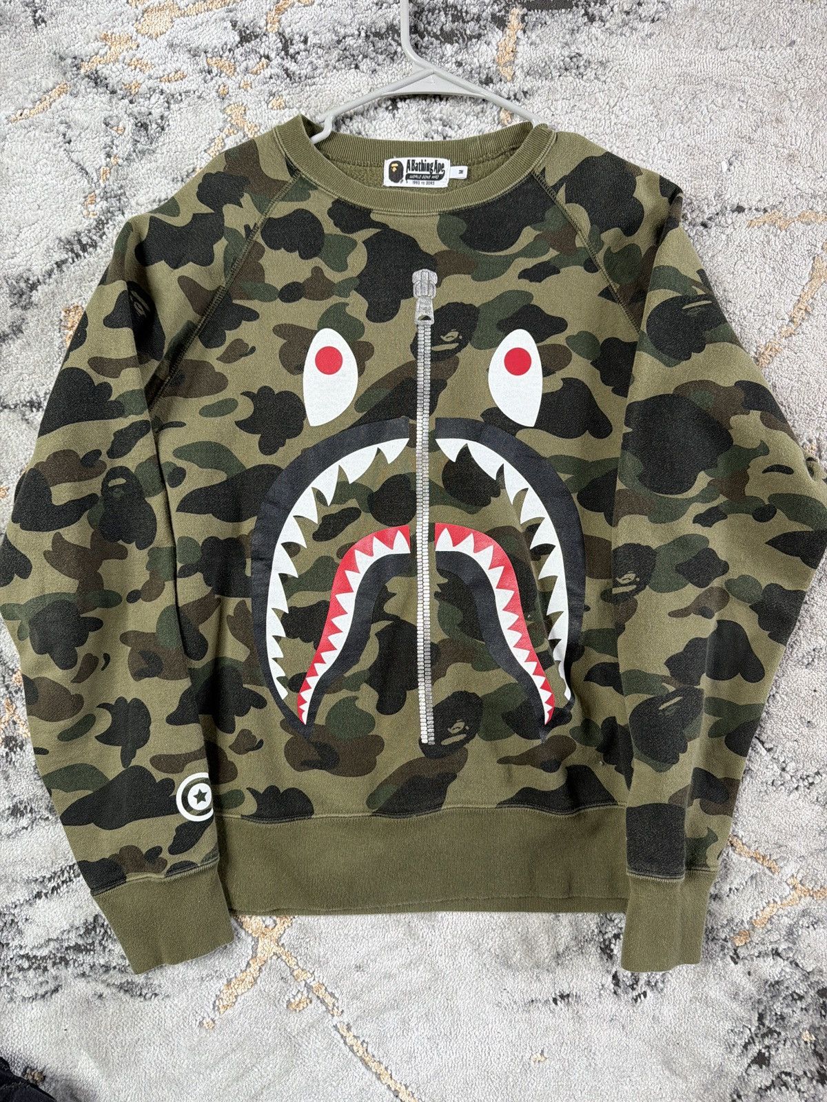 Bape Bape Shark Face Zip Style Crewneck / OG colorway Size US M / EU 48-50 / 2 - 1 Thumbnail