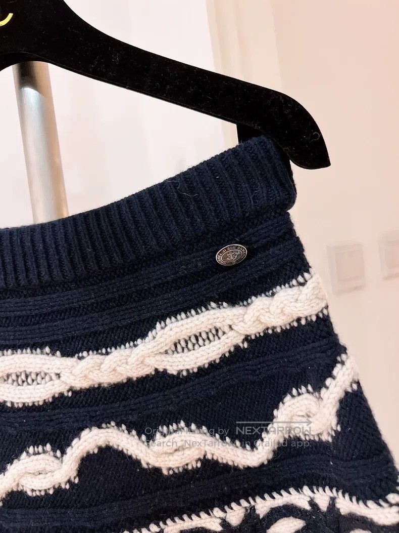 Chanel Chanel Hamburg series blue and white woven skirt Size 24" / US 00 / IT 34 - 3 Thumbnail