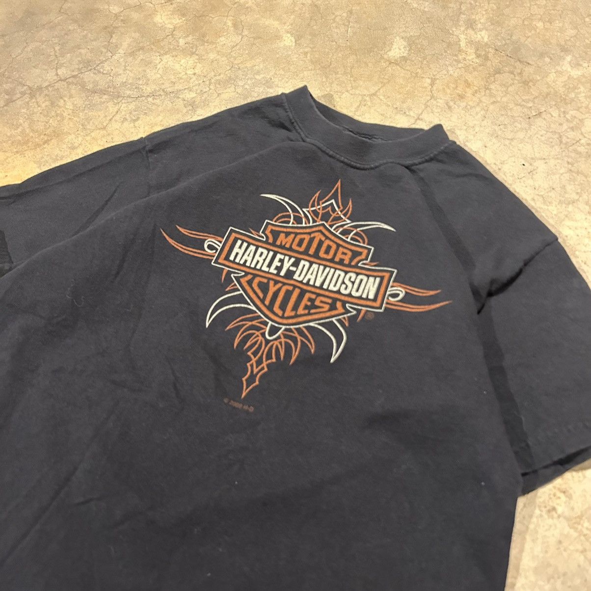 Harley Davidson × Vintage Crazy Vintage Y2K Harley Davidson Biker Tee Cyber Grunge Size US M / EU 48-50 / 2 - 2 Thumbnail