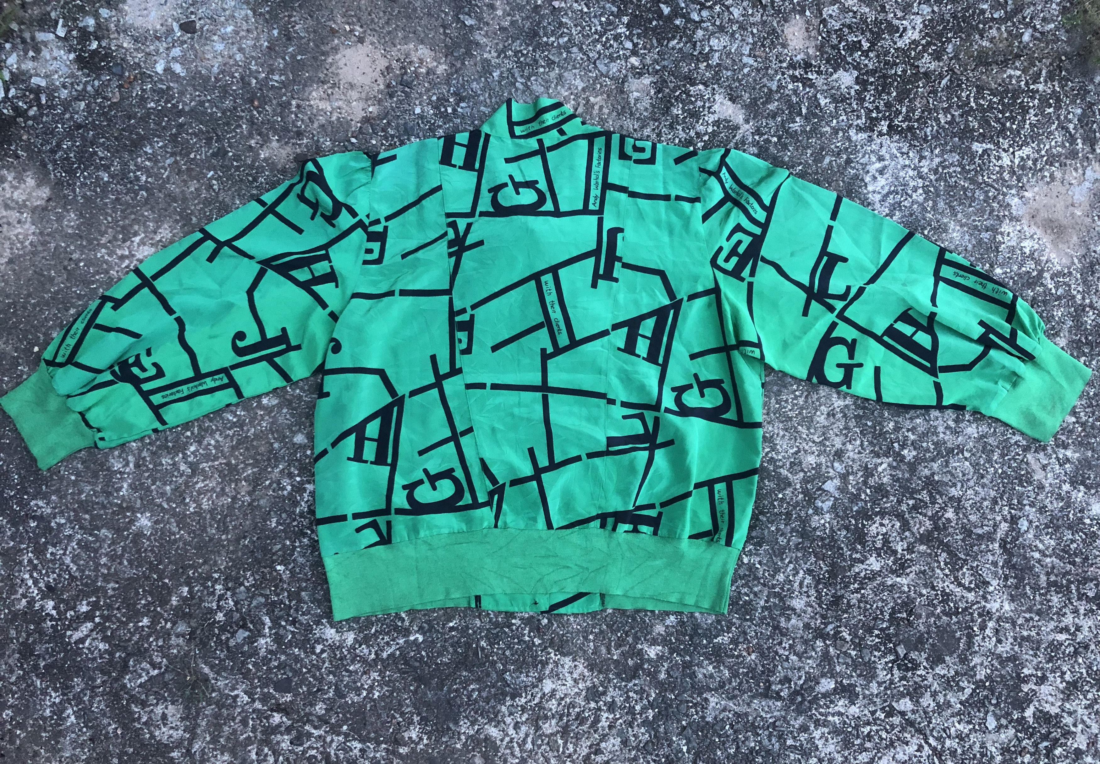 Vintage 🔥Vintage ANDY WARHOL'S FACTORIES Satin Button-down Blouse Size L / US 10 / IT 46 - 4 Thumbnail