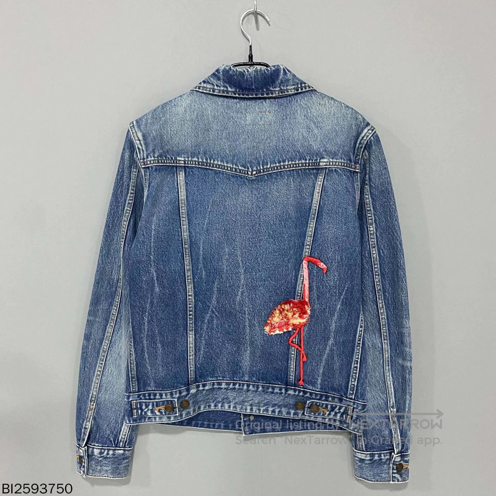 Saint Laurent Paris Embroidered Flamingo Denim Jacket Saint Laurent. Size S / US 4 / IT 40 - 4 Thumbnail