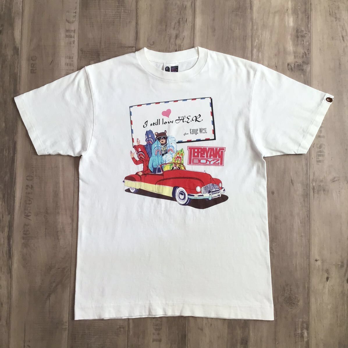 Bape × Kanye West × Nigo BAPE Kanye West x Teriyakiboys Shark Hoodie T-shirt NIGO APE Size US M / EU 48-50 / 2 - 1 Thumbnail