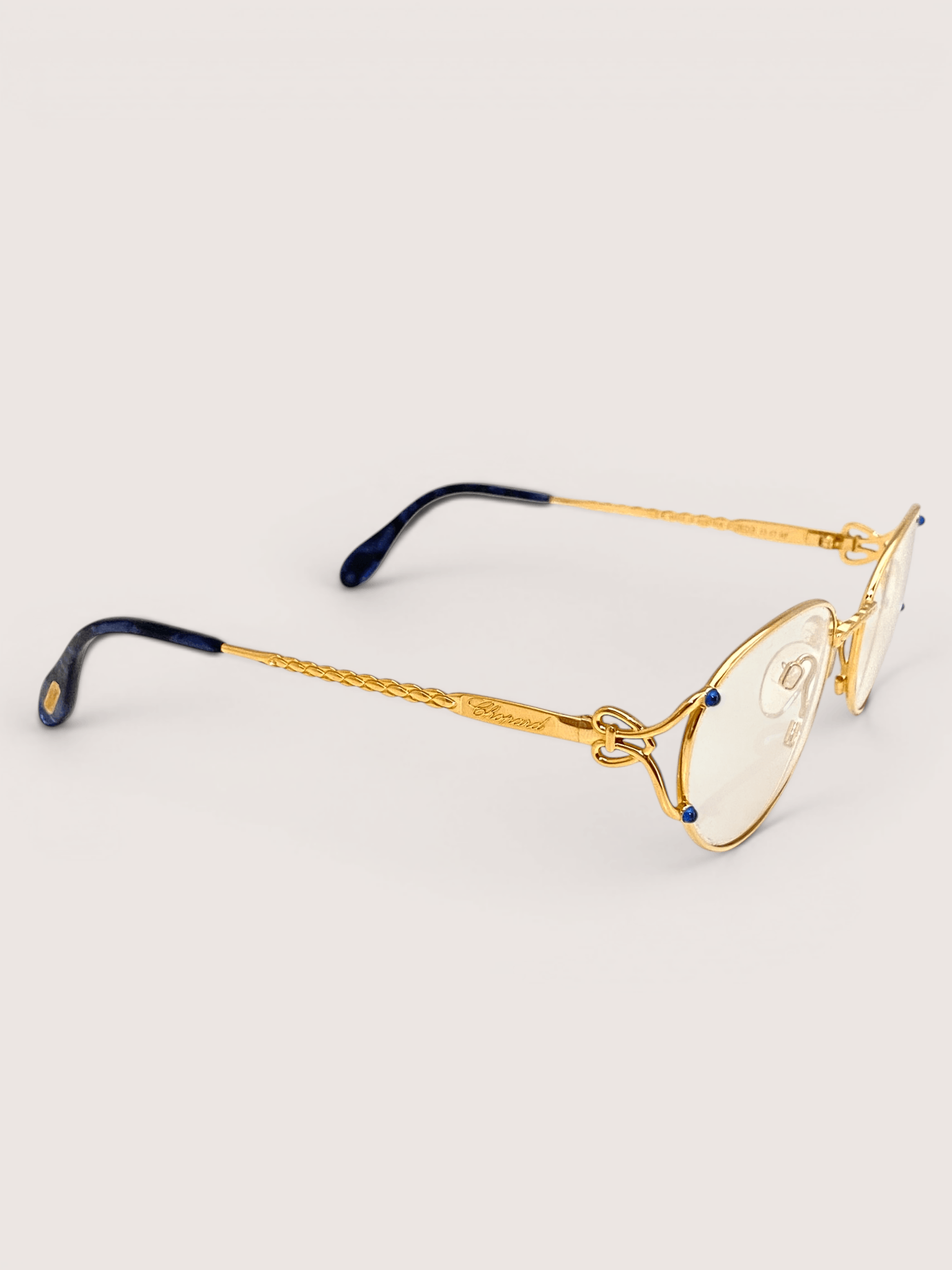 Chopard Chopard 23K Gold Blue Sapphire Oval Rimless Eyeglasses Size ONE SIZE - 5 Thumbnail