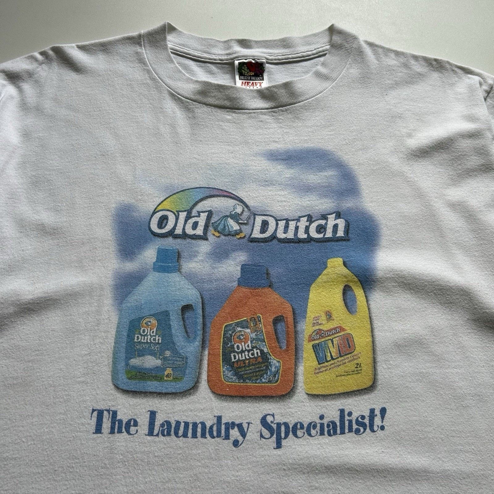 Fruit Of The Loom Vintage 90s Old Dutch Laundry T Shirt Size XL Promo Tee Rare Size US XL / EU 56 / 4 - 2 Thumbnail