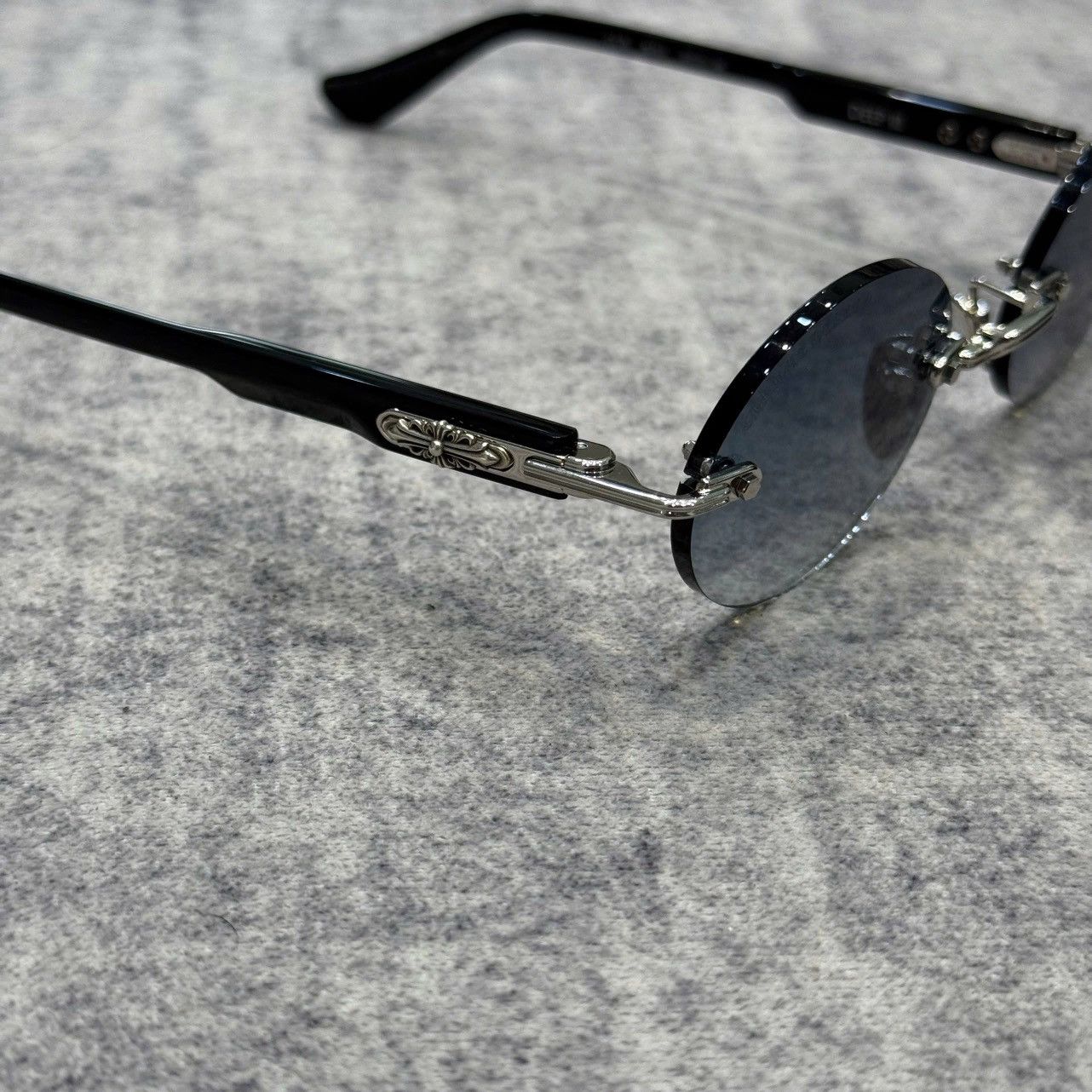 Chrome Hearts CHROME HEARTS DEEP III SHINY SILVER/BLACK-PLASTIC-SUN Size ONE SIZE - 3 Thumbnail