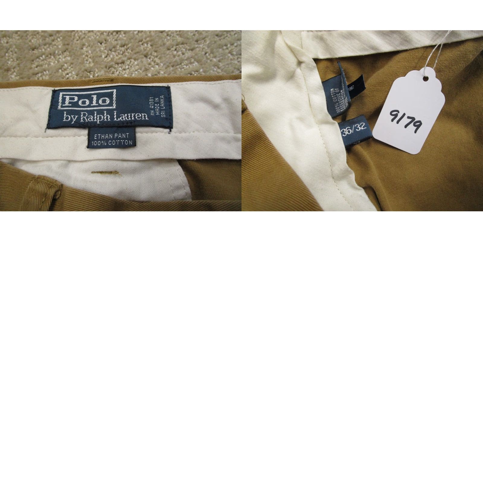 Polo Ralph Lauren Polo Ralph Lauren Pants Men 36x32 Pleated Brown Cropped? (Not in original) Size US M / EU 48-50 / 2 - 8 Thumbnail