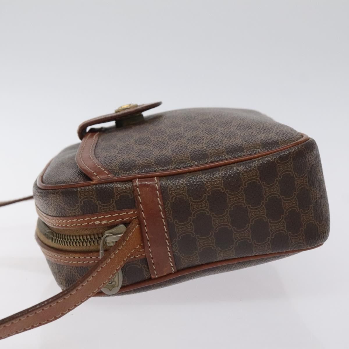 Celine CELINE Macadam Canvas Shoulder Bag Pvc Leather Brown Gold Size ONE SIZE - 5 Thumbnail